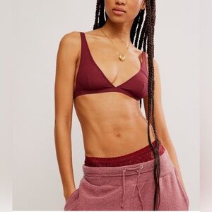 FREE PEOPLE Bralette Collagen Yarn Triangle Port Royal NWT